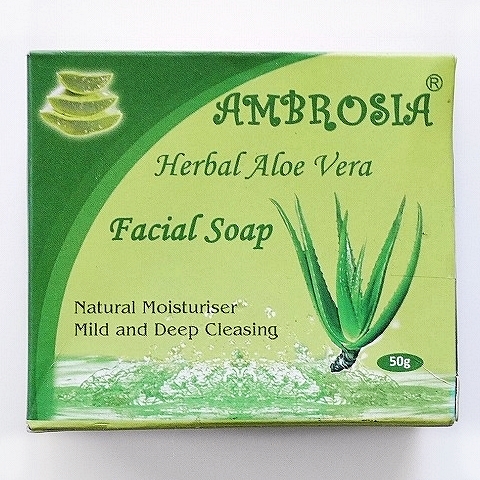 アンバロシアー アロエ石けん 顔用石鹸 フェイシャルソープ 50g AMBROSIA Herbal