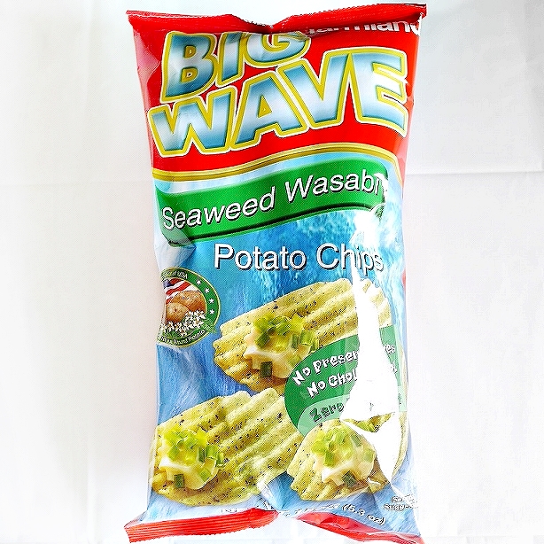 BIG WAVE ポテトチップス のりわさび 海苔ワサビ Seaweed Wasabi 大袋