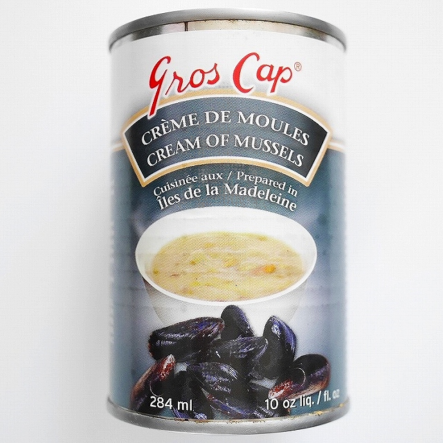 Gros Cap マドレーヌ島 ムール貝のクリームスープ 缶詰 284ml CREAM OF MUSSELS