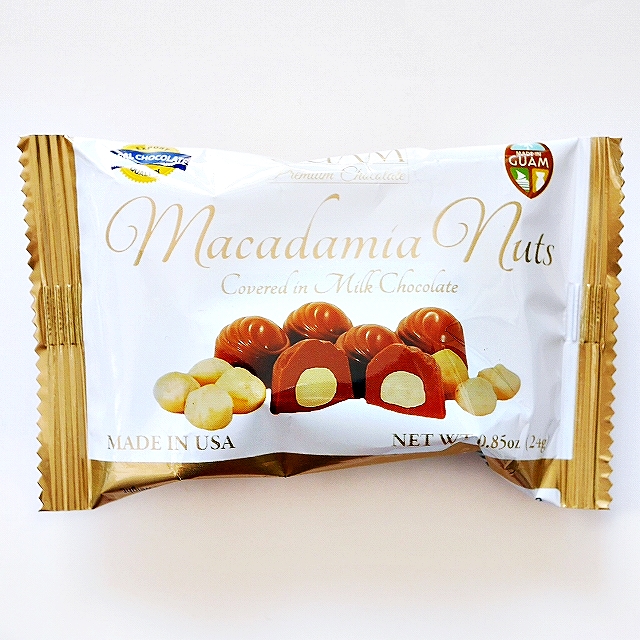 GUAM マカダミアナッツチョコレート ミルクチョコレート グアム MACADAMIA NUTS 24g