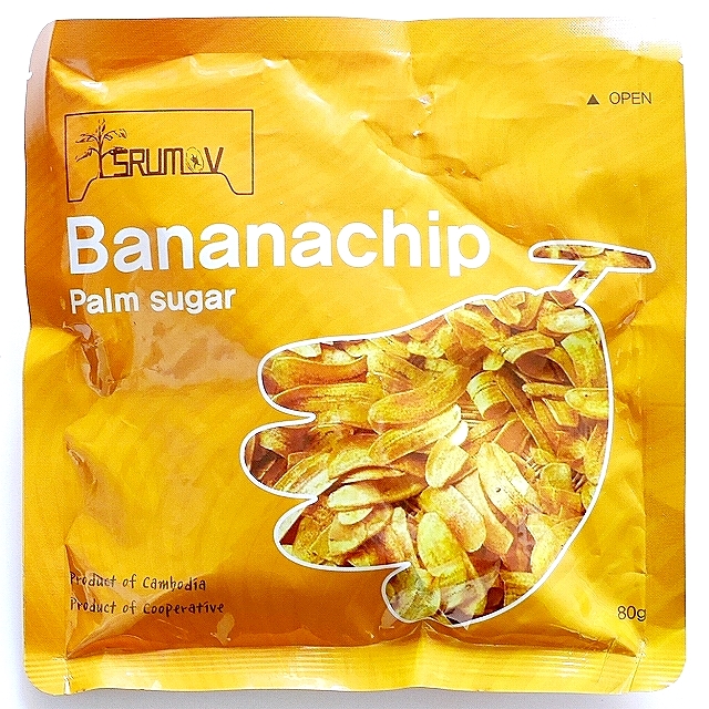 SRUMOV バナナチップス パームシュガー Bananachip Palm sugar 80g
