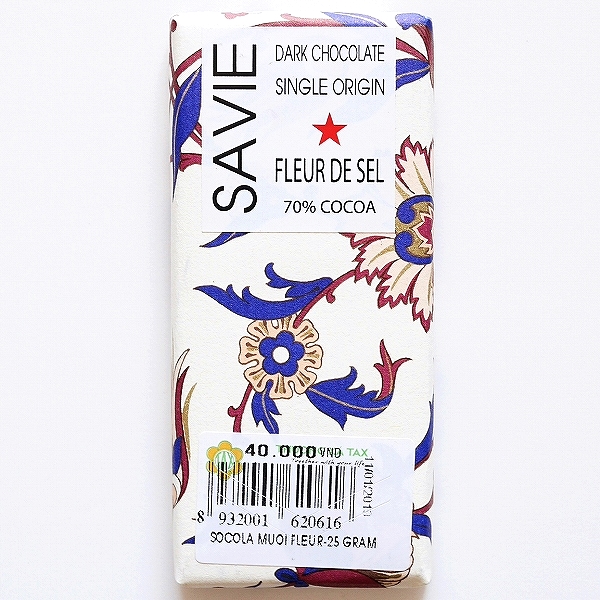 SAVIE サヴィ ダークチョコレート フルールドセル 塩の花 FLEUR DE SEL 70％ 25g