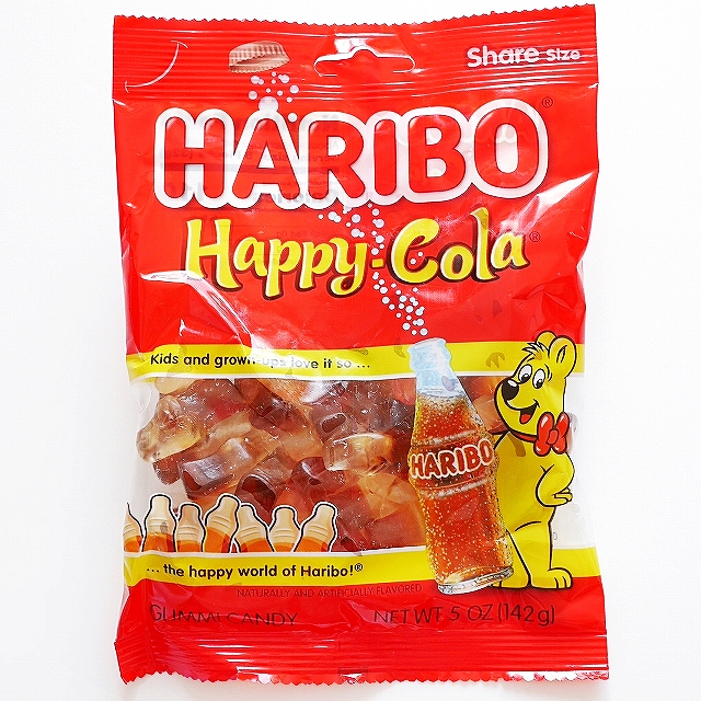 ハリボー　ハッピーコーラ　グミ　シェアサイズ　HARIBO　Happy Cola　Share size　142g