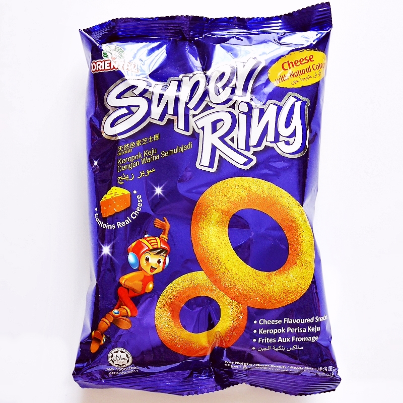 みんなの口コミ オリエンタル スーパーリング Oriental Super Ring チーズ味スナック菓子 60g Love Super ラブ スーパー