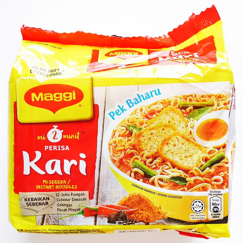 Maggi PERISA Kari Pek Baharu マギー　カレー味インスタント麺　５袋入り