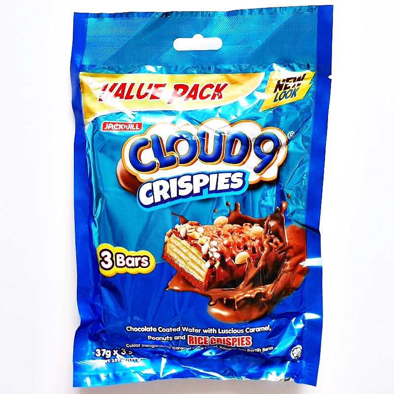 JACK'n JILL CLOUD9 CRISPIES クラウドナイン クリスピーズ チョコレート菓子 ３本入り