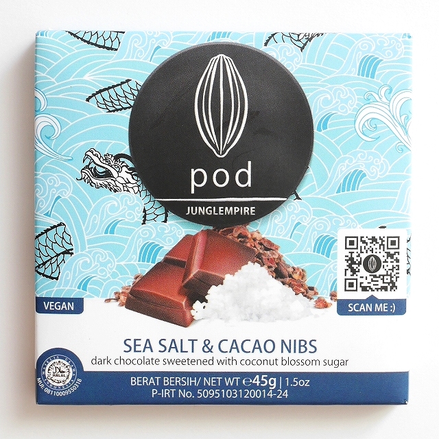 podチョコレート　シーソルト＆カカオニブ　ポッドチョコレート　海塩　SEA SALT & CACAO NIBS 45g