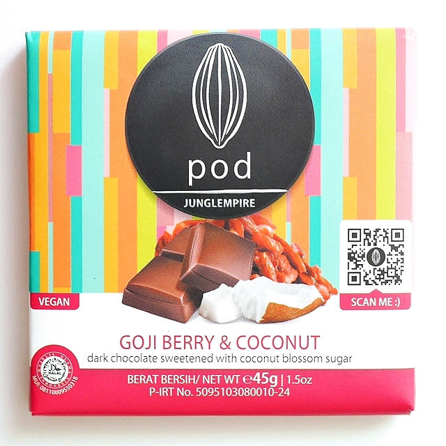 podチョコレート　ゴジベリー＆ココナッツ　ポッドチョコレート　クコ　GOJI BERRY & COCONUT 45g