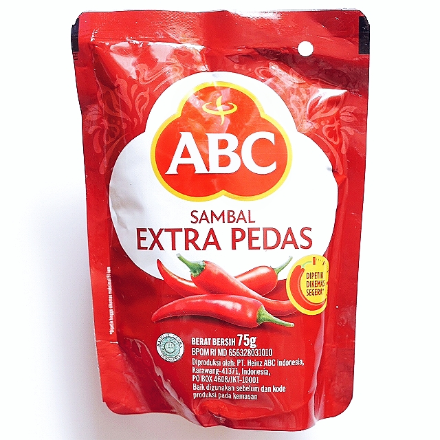 ABC　サンバル　エキストラペダス　エクストラペダス　チリソース　パウチ　SAMBAL EXTRA PEDAS 75g