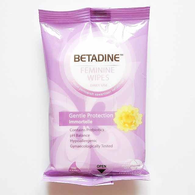 BETADINE FEMININE WIPES　ベタジン　フェミニンワイプ　デリケートゾーン用ウェットティッシュ