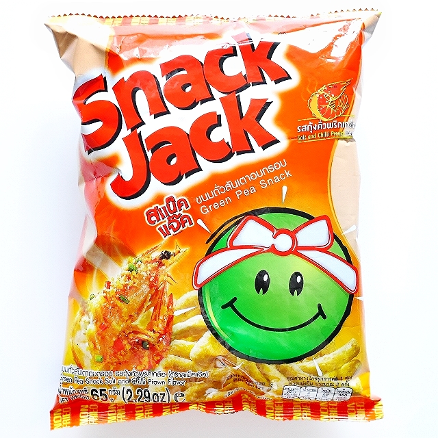 スナックジャック　エビのチリ炒め味　えび　海老　えんどう豆　Snack Jack Green Pea Snack 65g