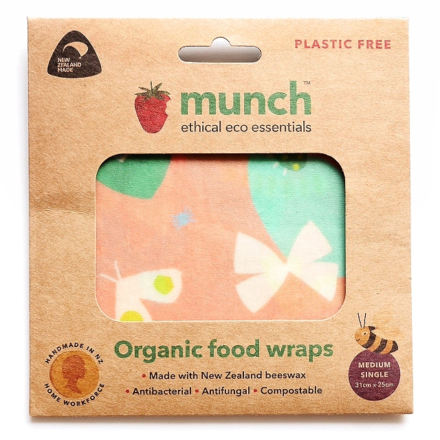 munch オーガニックフードラップ　エコラップ　ミディアム　Organic food wraps