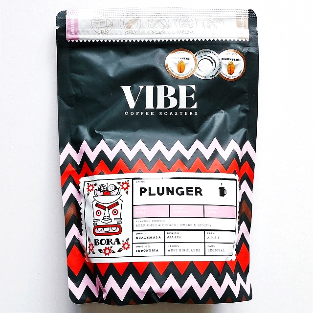 VIBE COFFEE ROASTERS PLUNGER BORA バイブコーヒー　プランジャー　コーヒー豆粉　200g