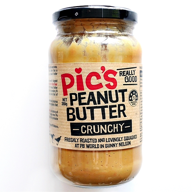 ピックスピーナッツバター　あらびきクランチ　無糖　Pic's PEANUT BUTTER CRUNCHY 380g