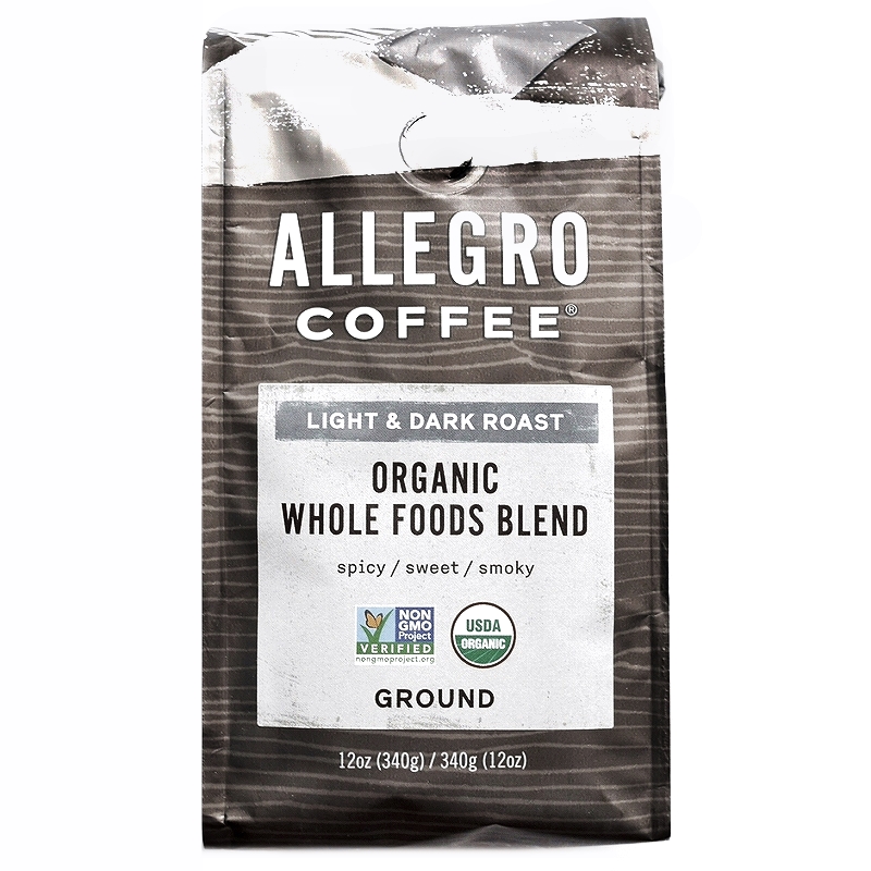 アレグロコーヒー　ライト＆ダークロースト　オーガニックホールフーズブレンド　コーヒー粉　ALLEGRO COFFEE