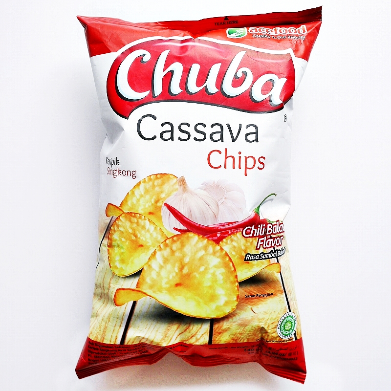 Chuba Cassava Chips Chili Balado Flavor 140g　キャッサバチップス　チリバラド
