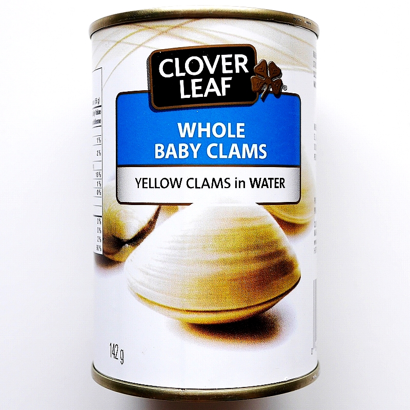CLOVER LEAF WHOLE BABY CLAMS　クローバーリーフ　ホールベビークラム水煮缶