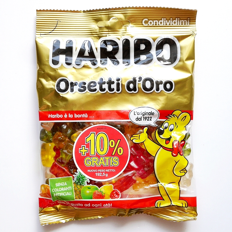 HARIBO Orsetti d'Oro　ハリボー　オルセッティドォーロ　ゴールドベア　グミ　175g