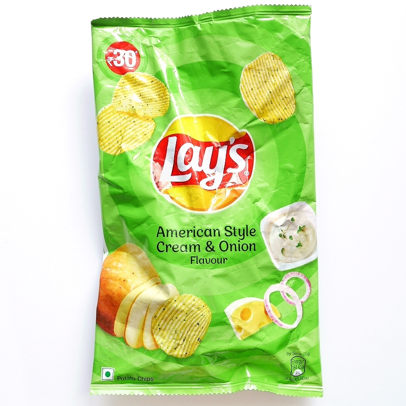 Lay's Cream & Onion　レイズ　ポテトチップス　アメリカンスタイルクリーム＆オニオン　78g