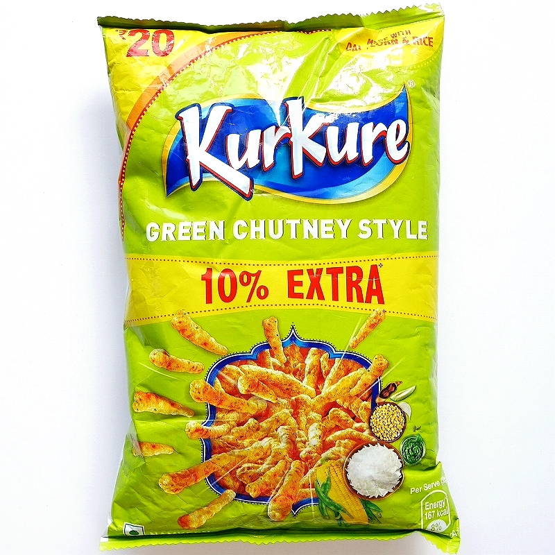 KurKure GREEN CHUTNEY STYLE　クルクレ　グリーンチャツネスタイル味　90g