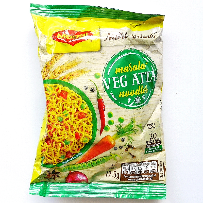 Maggi masala VEG ATTA noodles　マギー　マサラ　ベジアタヌードル