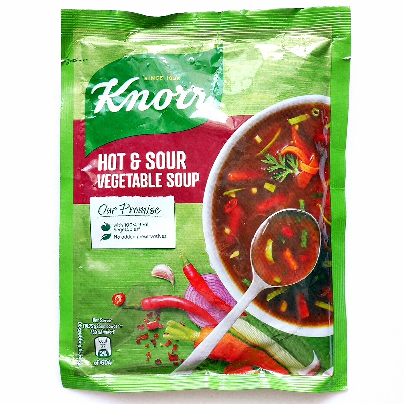 Knorr Hot & Sour Vegetable Soup　クノール　ホット＆サワーベジタブルスープの素