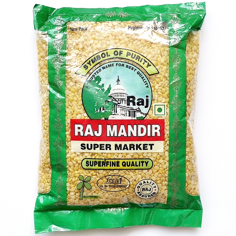 RAJ MANDIR MOONG DHULI　イエロームングダル　ムング豆　緑豆　皮無し　500g