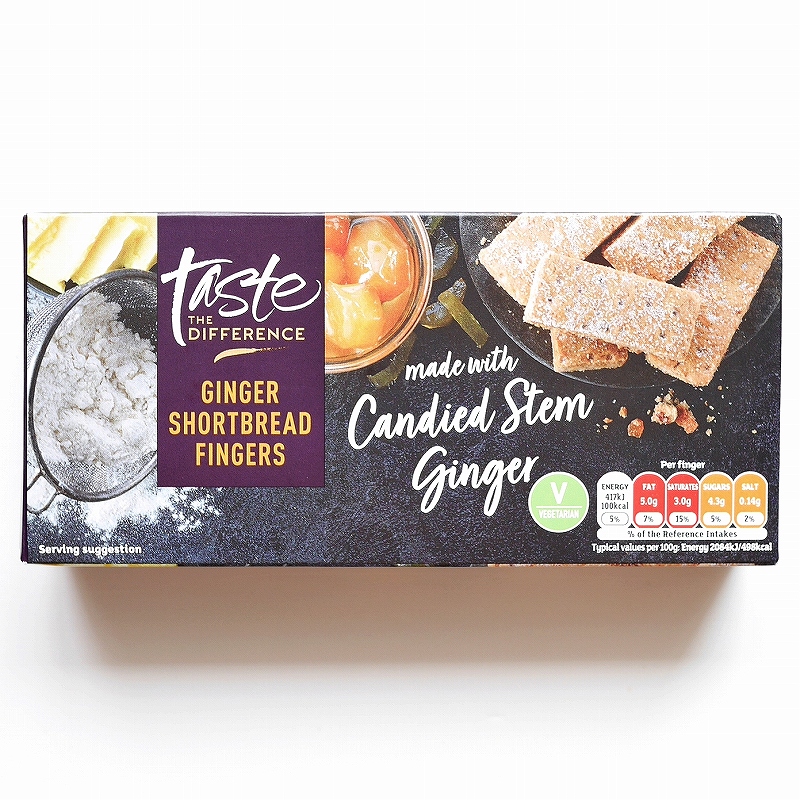 セインズベリーズ　ジンジャーショートブレッド　Sainsbury's taste GINGER SHORTBREAD