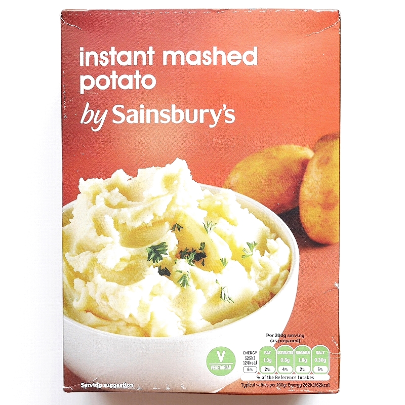 セインズベリーズ　インスタントマッシュポテト　Sainsbury's instant mashed potato