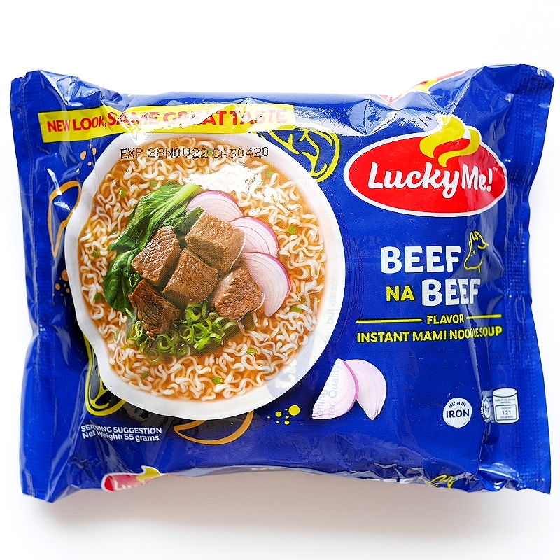 ラッキーミー　ビーフ　インスタント麺　マミヌードル　Lucky Me! Beef na Beef mami