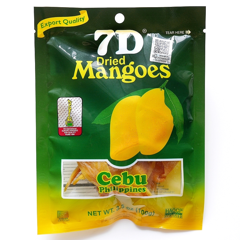 7D ドライマンゴー Dried Mangoes Cebu 100g