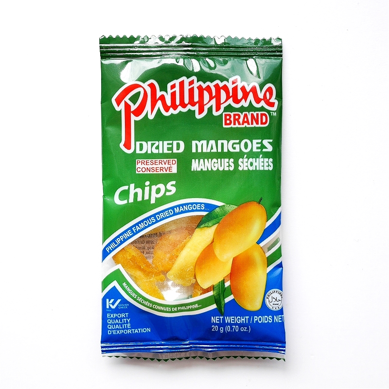フィリピンブランド　ドライマンゴーチップス　Philippine BRAND MANGOES Chips 20g
