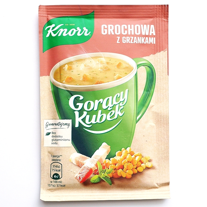 クノール　えんどう豆スープの素　Knorr Gorący Kubek Grochowa z grzankami
