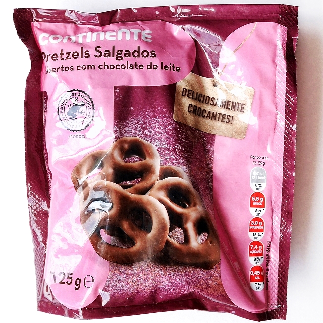 CONTINENTE Pretzels Salgados　ミルクチョコレートがけソルティプレッツェル