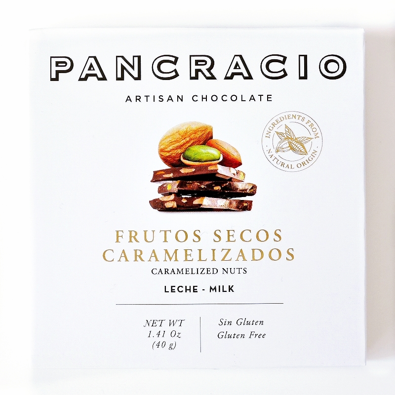 パンクラシオ　キャラメライズドナッツミルクチョコレート　40g　PANCRACIO FRUTOS SECOS
