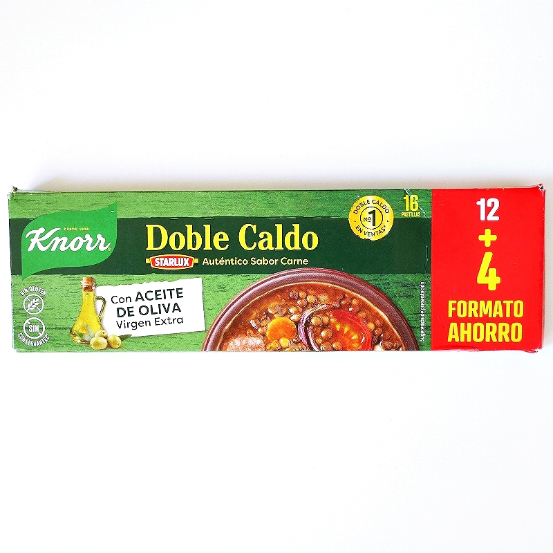 クノール　ブイヨンキューブ　固形スープの素　Knorr Doble Caldo Carne 