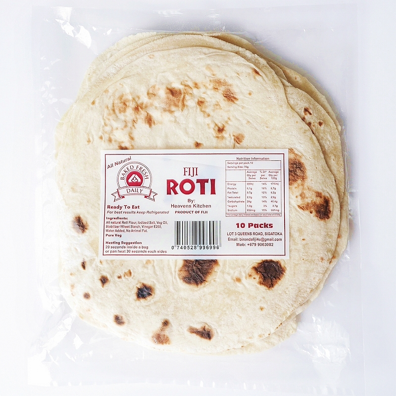 FIJI ROTI By Heavens Kitchen　フィジーロティ　ヘブンズキッチン　10枚入り