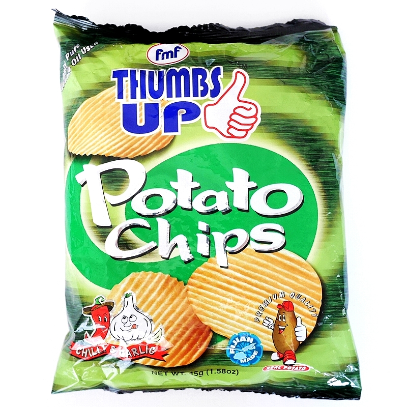 fmf Thumbs Up Potato Chips 45g　サムズアップ　ポテトチップス　チリ＆ガーリック