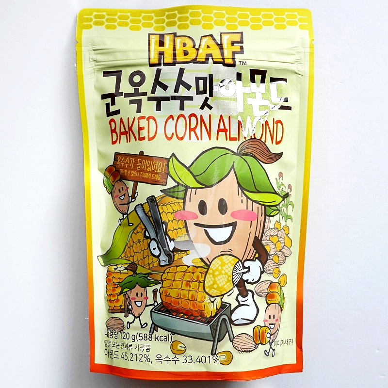 HBAF　ベイクドコーンアーモンド　120g　BAKED CORN ALMOND