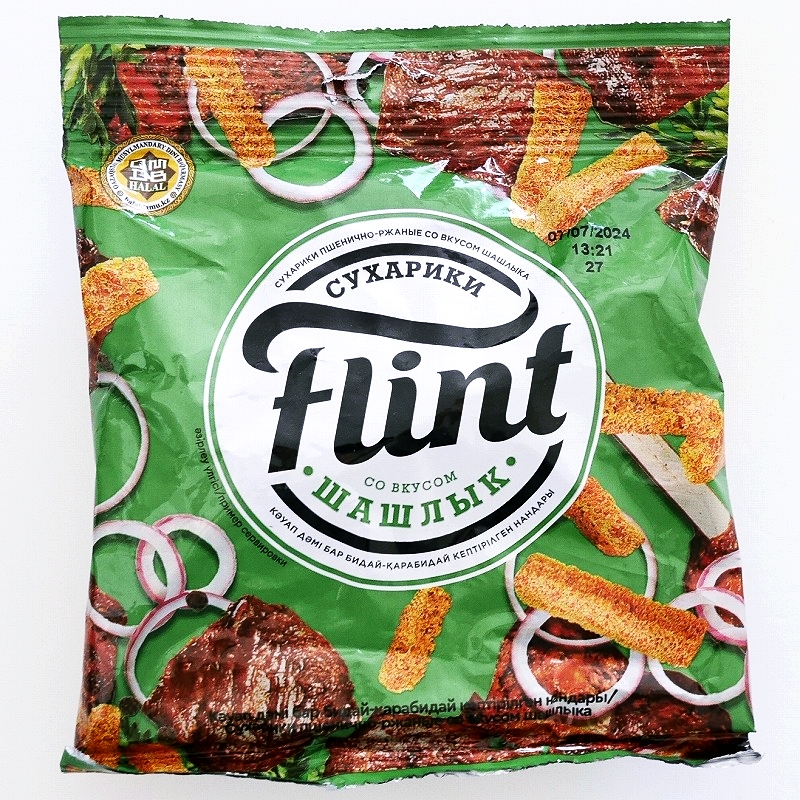 Flint　フリント　シャシリク味　ラスク　クラッカー　60g　Сухарики со вкусом шашлыка