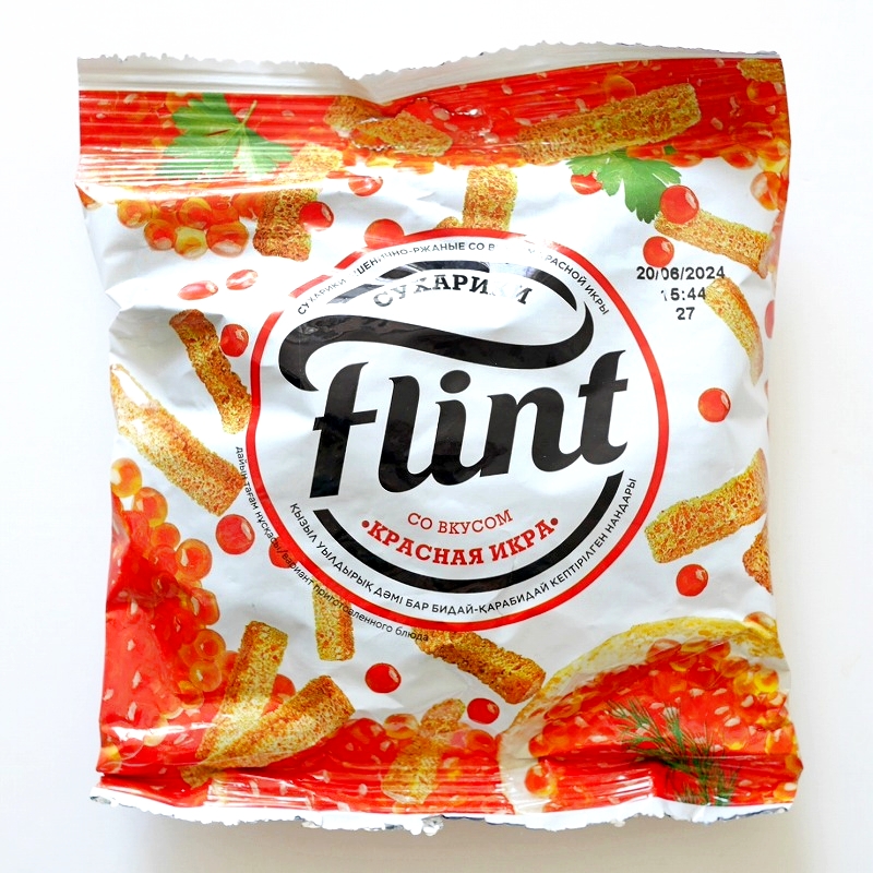 Flint　フリント　イクラ味　60g　Сухарики со вкусом КРАСНАЯ ИКРА