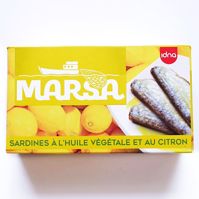 idnafood MARSA Sardines　植物オイル漬けイワシ缶　レモン風味　オイルサーディン