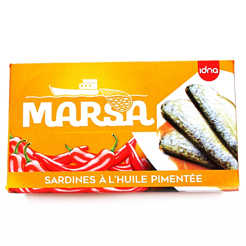 idnafood MARSA Sardines　スパイシーオイル漬けイワシ缶　オイルサーディン