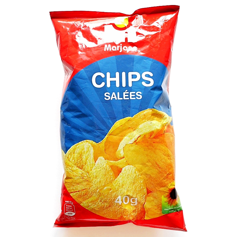 Marjane CHIPS SALÉES　マルジャン　ポテトチップス　塩味　40g