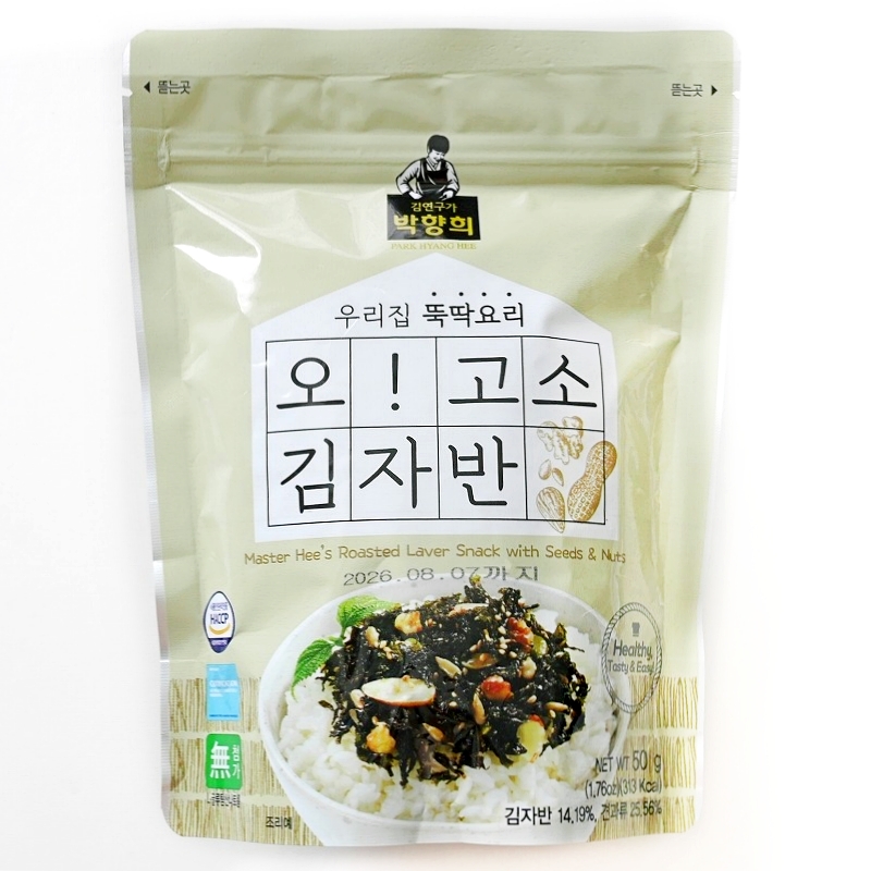 パクヒャンヒ海苔　キムジャバン　おお！香ばしい味　韓国のりふりかけ　種とナッツ入り