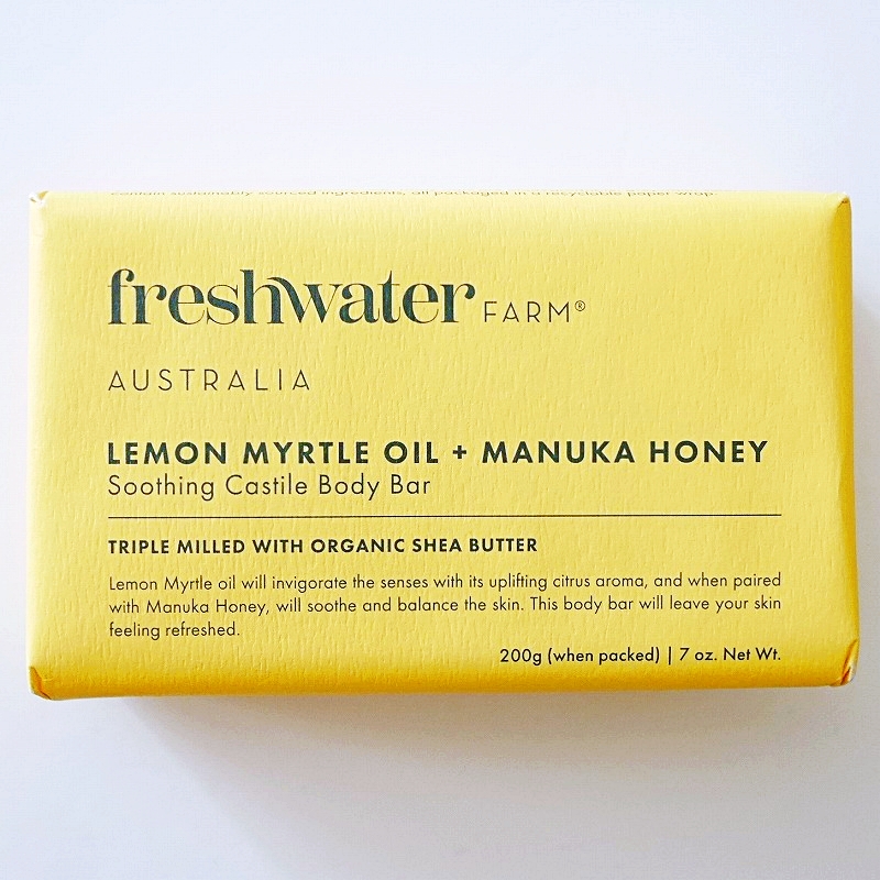 フレッシュウォーターファーム　レモンマートルオイル　マヌカハニー　ボディバー　鎮静石鹸　Freshwater Farm