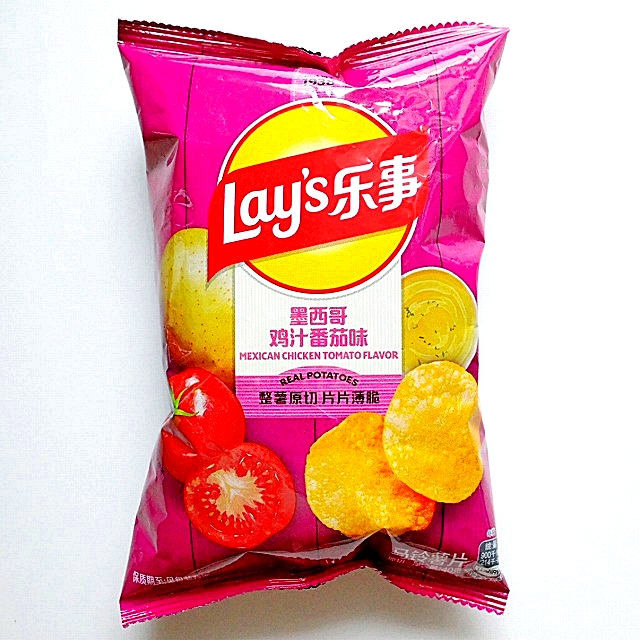 レイズ　ポテトチップス　Lay's乐事　メキシカンチキントマト味　墨西哥鸡汁番茄味　40g