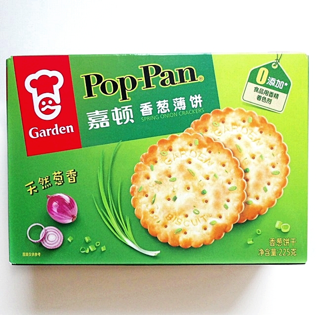 Garden　Pop-Pan　嘉頓　香葱薄餅　スプリングオニオンクラッカー　ガーデン　ポップパン　ネギクラッカー