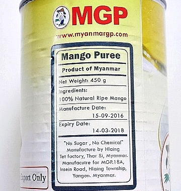 MGP マンゴーピューレ 缶詰 450g MANGO PUREE Yin Kwae Mango イングエの口コミ