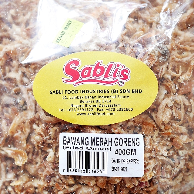 Sabli's BAWANG MERAH GORENG フライドオニオン 揚げ葱 400gの口コミ